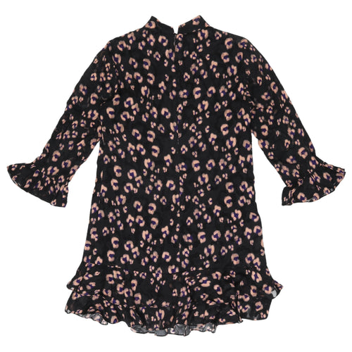 Rebecca Taylor Women's Black Animal Print Shift Dress