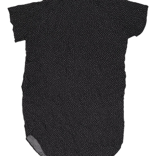 Monki Women's Black Polka Dot Shirt Dress, Size S