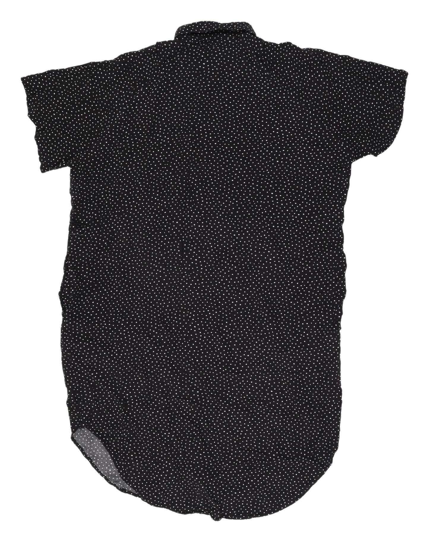 Monki Women's Black Polka Dot Shirt Dress, Size S