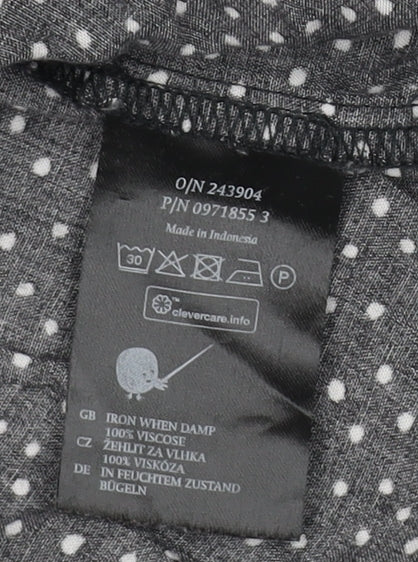 Monki Women's Black Polka Dot Shirt Dress, Size S