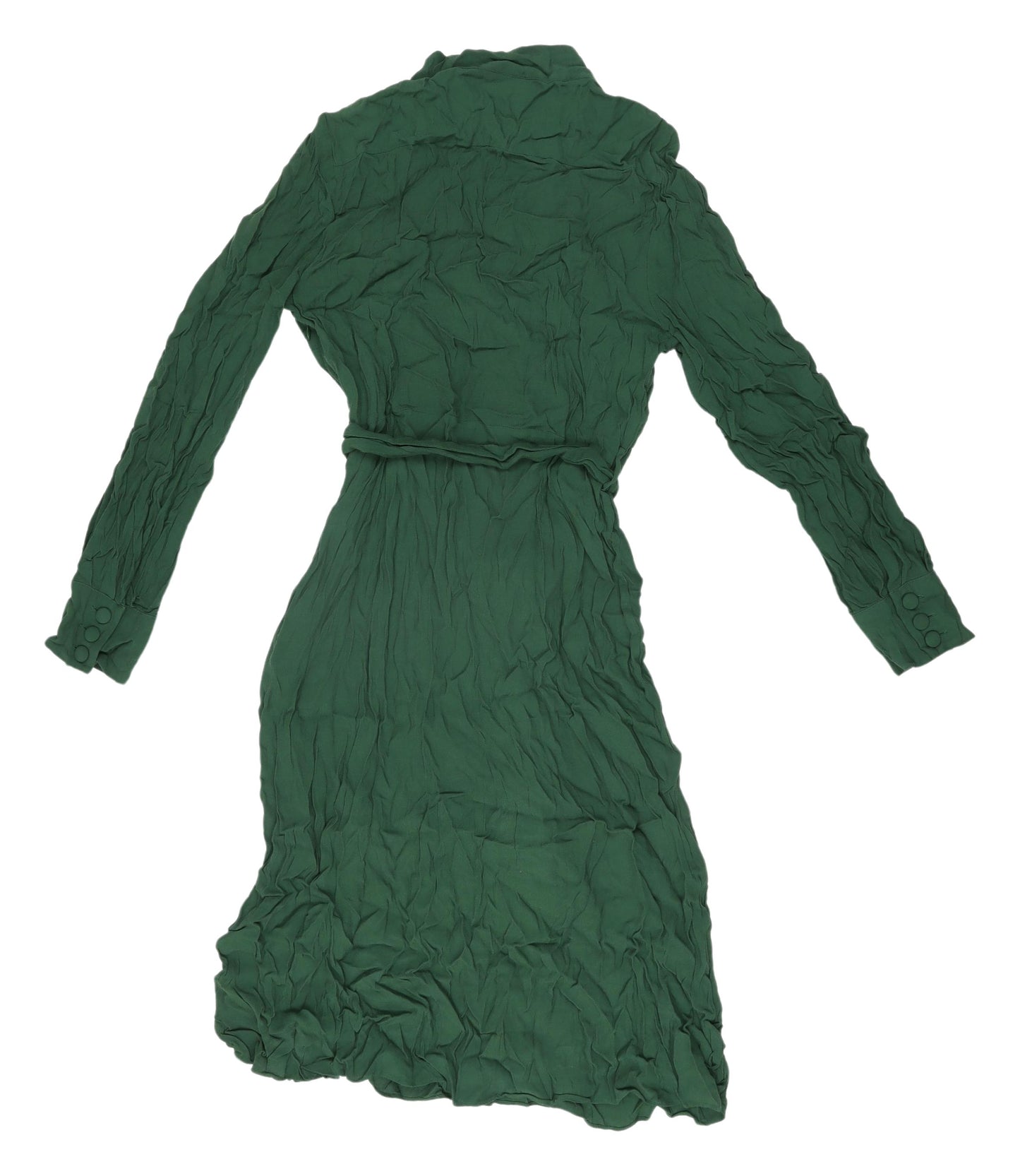 Iris & Ink Women's Green Midi Dress Size 12 A-Line