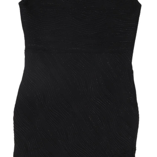 Lipsy Black Bodycon Dress - Size 10, Party Staple