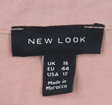 New Look Women’s Pink Collared Shirt Dress Size 16