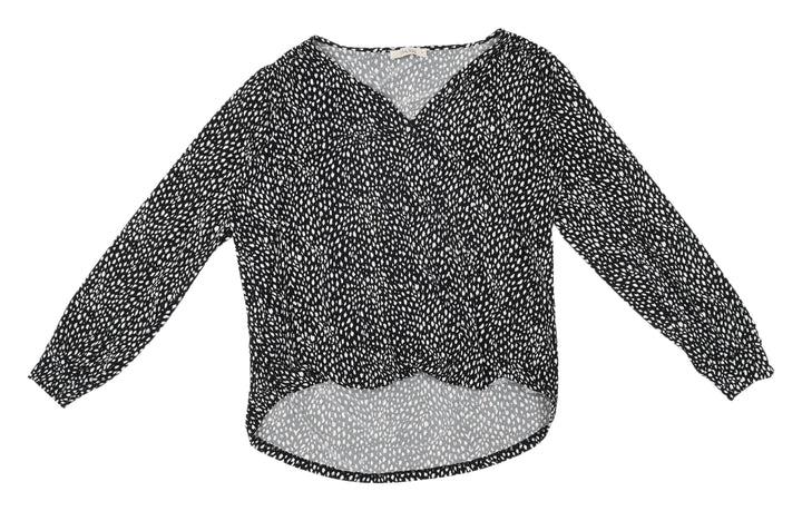 Oasis Women's Black Geometric Blouse, M