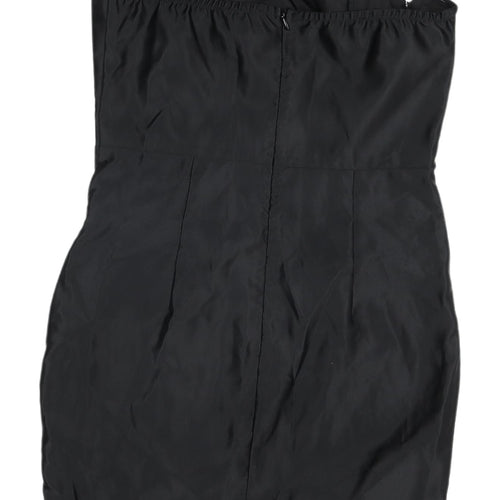 PrettyLittleThing Black Strapless Party Dress Size 12