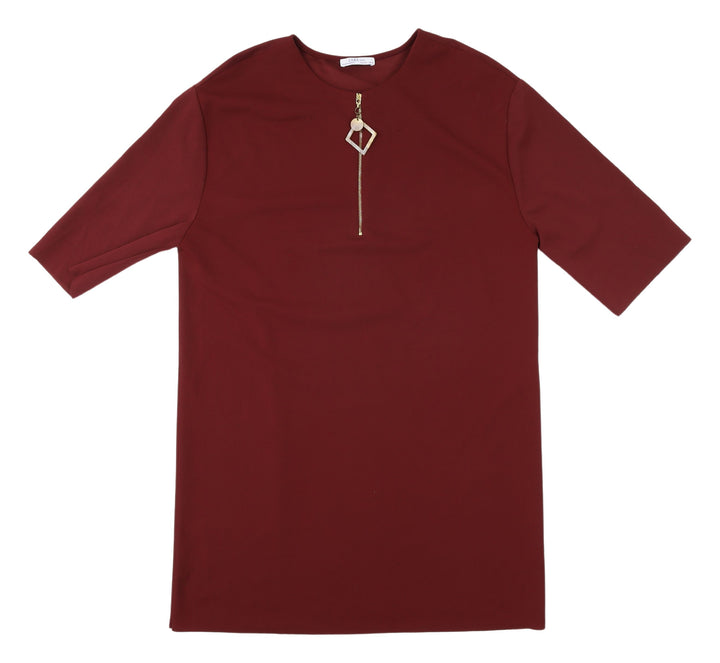 Zara Women's Red Shift Dress Size 14 with Zip