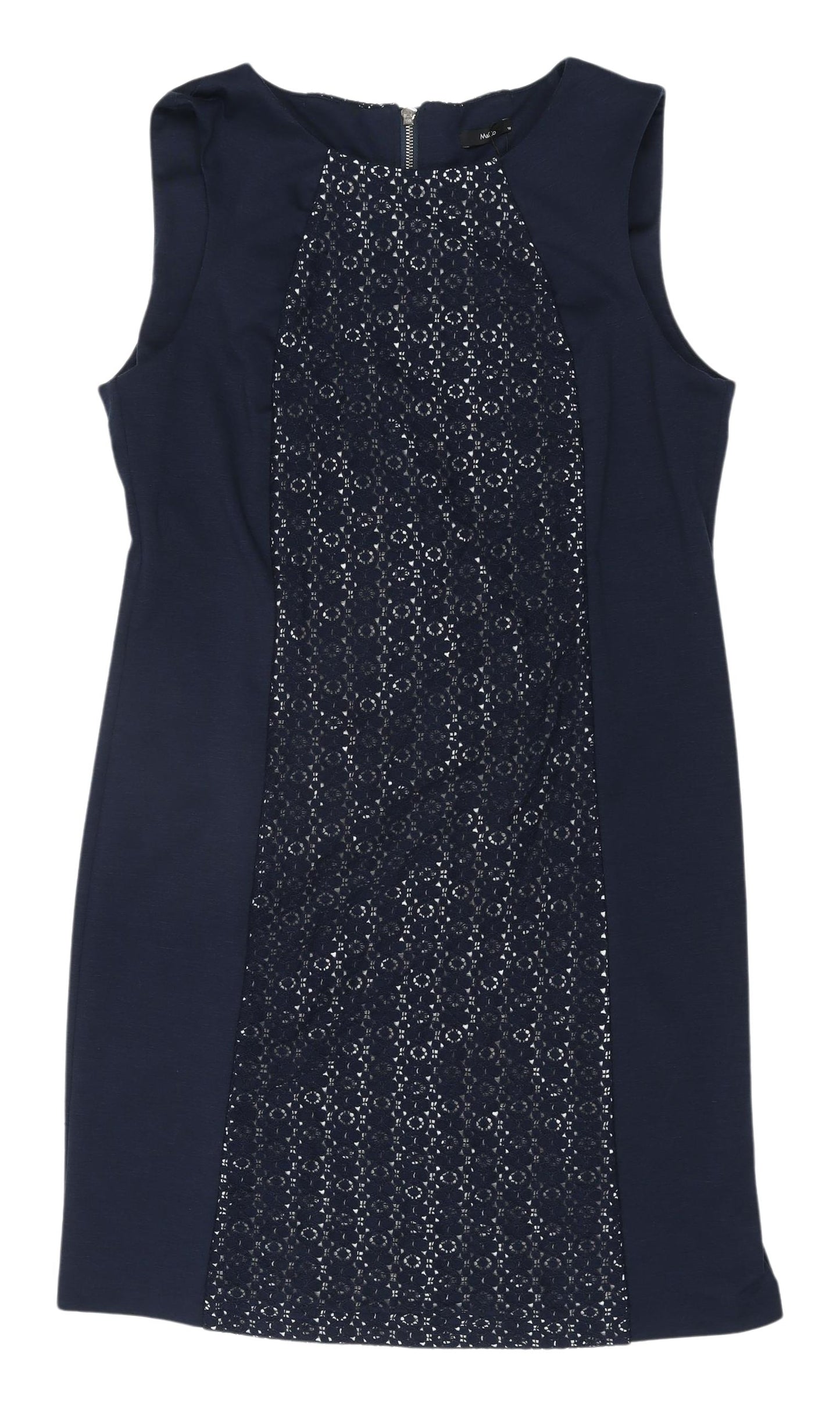 M&Co Women's Blue Shift Dress, Size 16, Sleeveless