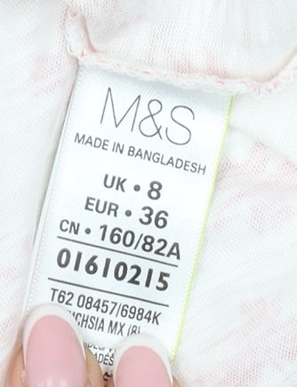 Marks and Spencer Women's Pink Flamingo Print T-Shirt UK 8