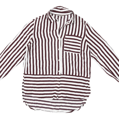 Next Women's Multicoloured Striped Button-Up Shirt