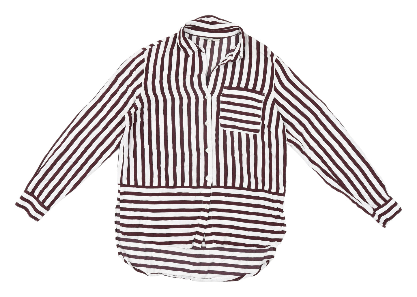 Next Women's Multicoloured Striped Button-Up Shirt
