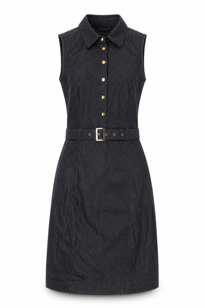 Miss Selfridge Women's Blue Denim Shirt Dress Size 4