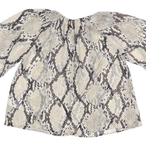 H&M Women’s XS Multicoloured Animal Print Tunic Blouse