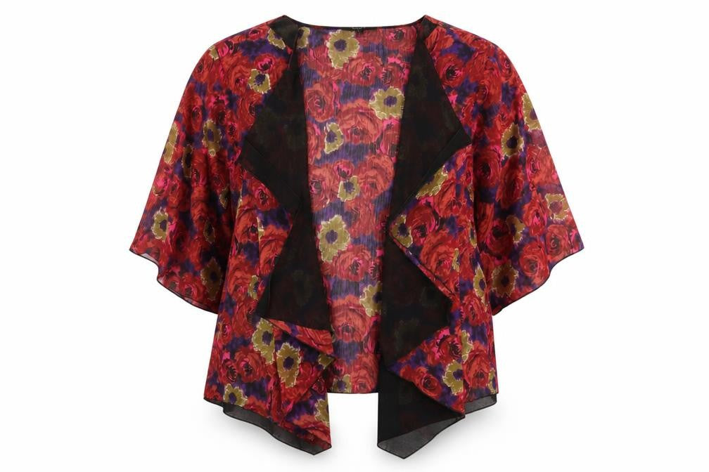 Front view of Koko Women's Multicoloured Kimono Blouse, size 22