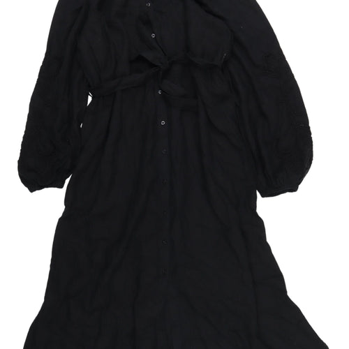 Marks and Spencer Black Women's Dress, Size 14, with Belt