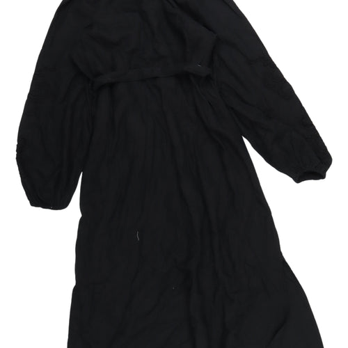 Marks and Spencer Black Women's Dress, Size 14, with Belt