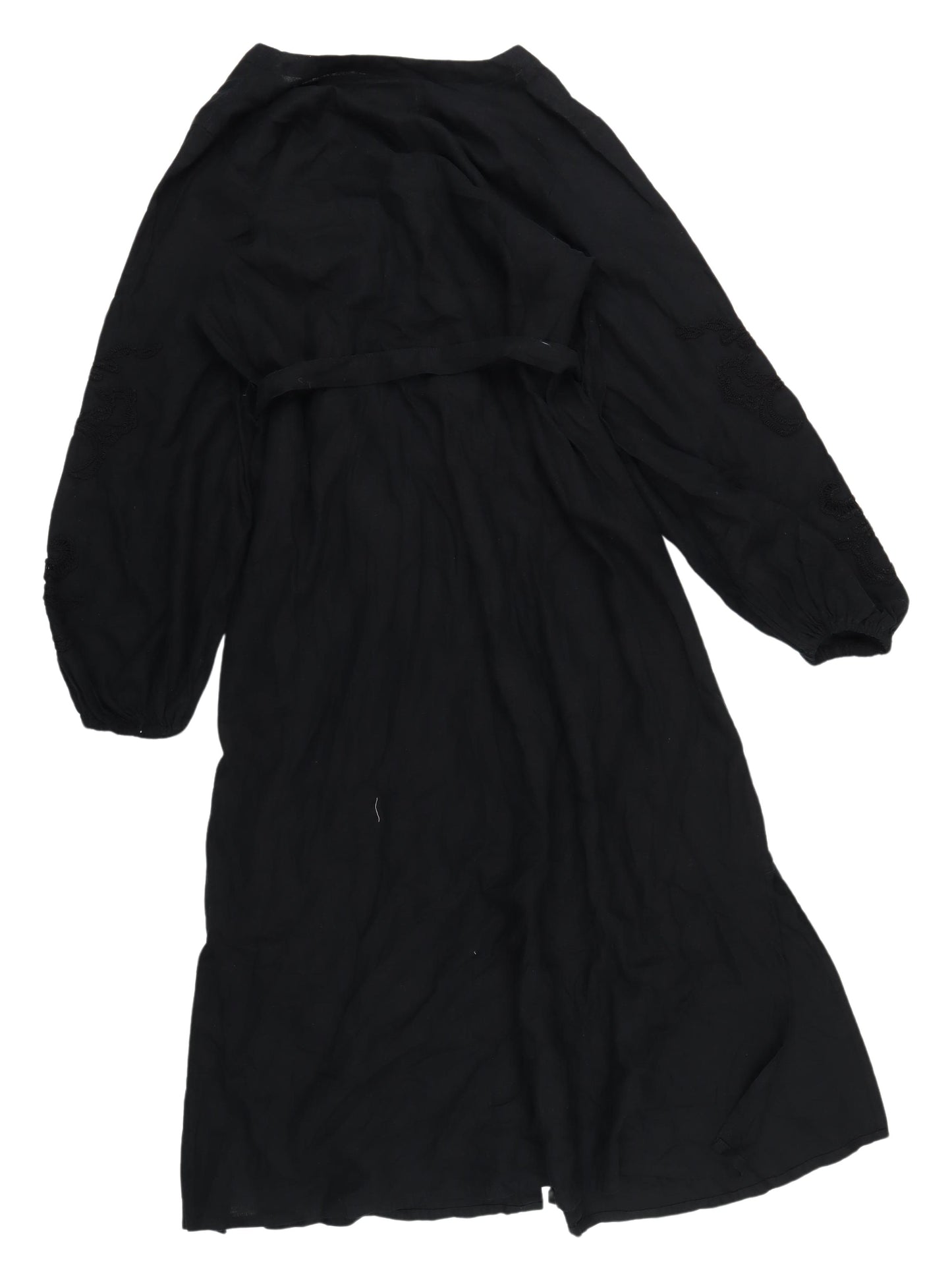 Marks and Spencer Black Women's Dress, Size 14, with Belt