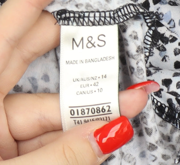 Marks & Spencer Women's Multicoloured Floral T-Shirt, Size 14