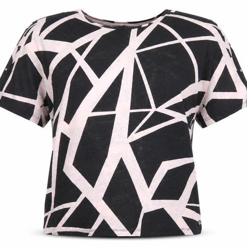 VIZ-A-VIZ Women's Black Geometric T-Shirt Size 18