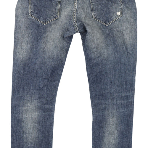 JColor Women's Blue Straight Jeans Size 29 with Stretch