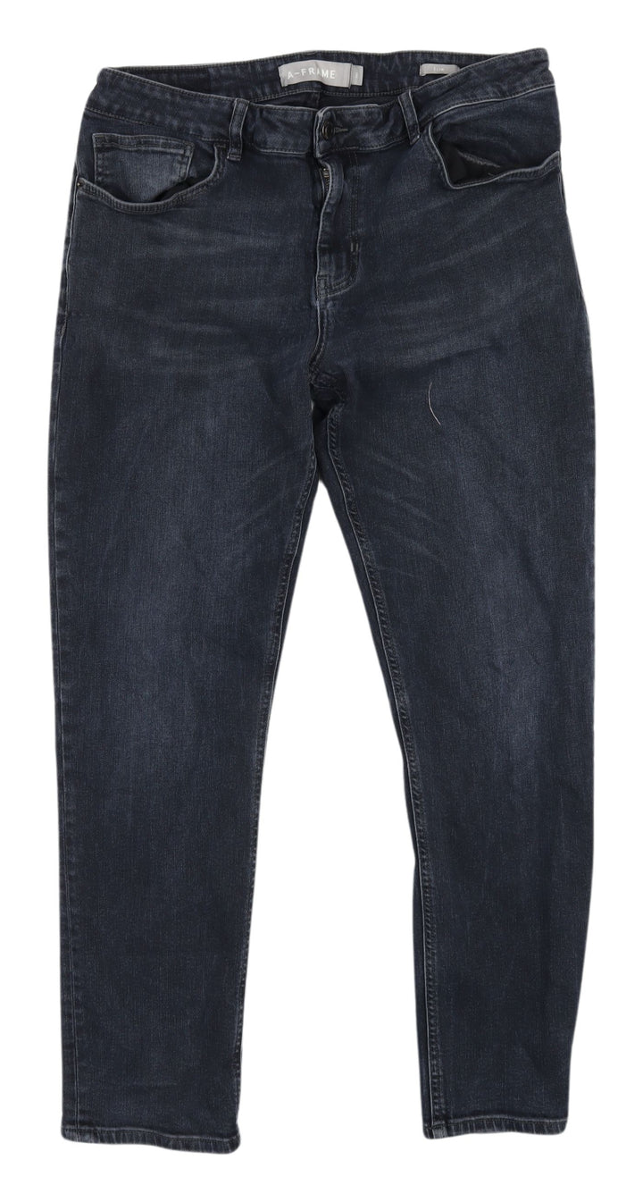 A-FRAME Women's Black Straight Jeans Size 12