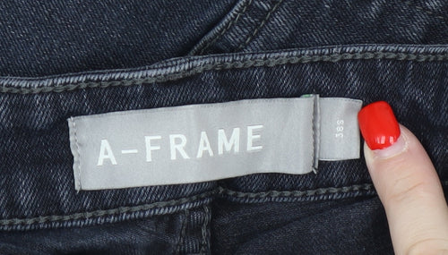 A-FRAME Women's Black Straight Jeans Size 12