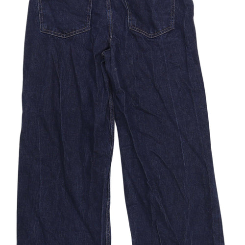 Marks and Spencer Women's Blue Wide-Leg Jeans Size 12