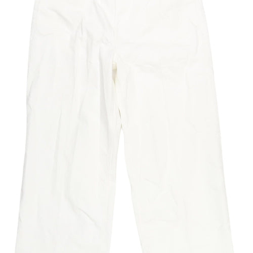 Marks and Spencer Women's White Wide-Leg Jeans Size 14