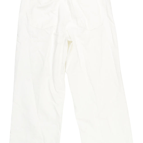 Marks and Spencer Women's White Wide-Leg Jeans Size 14