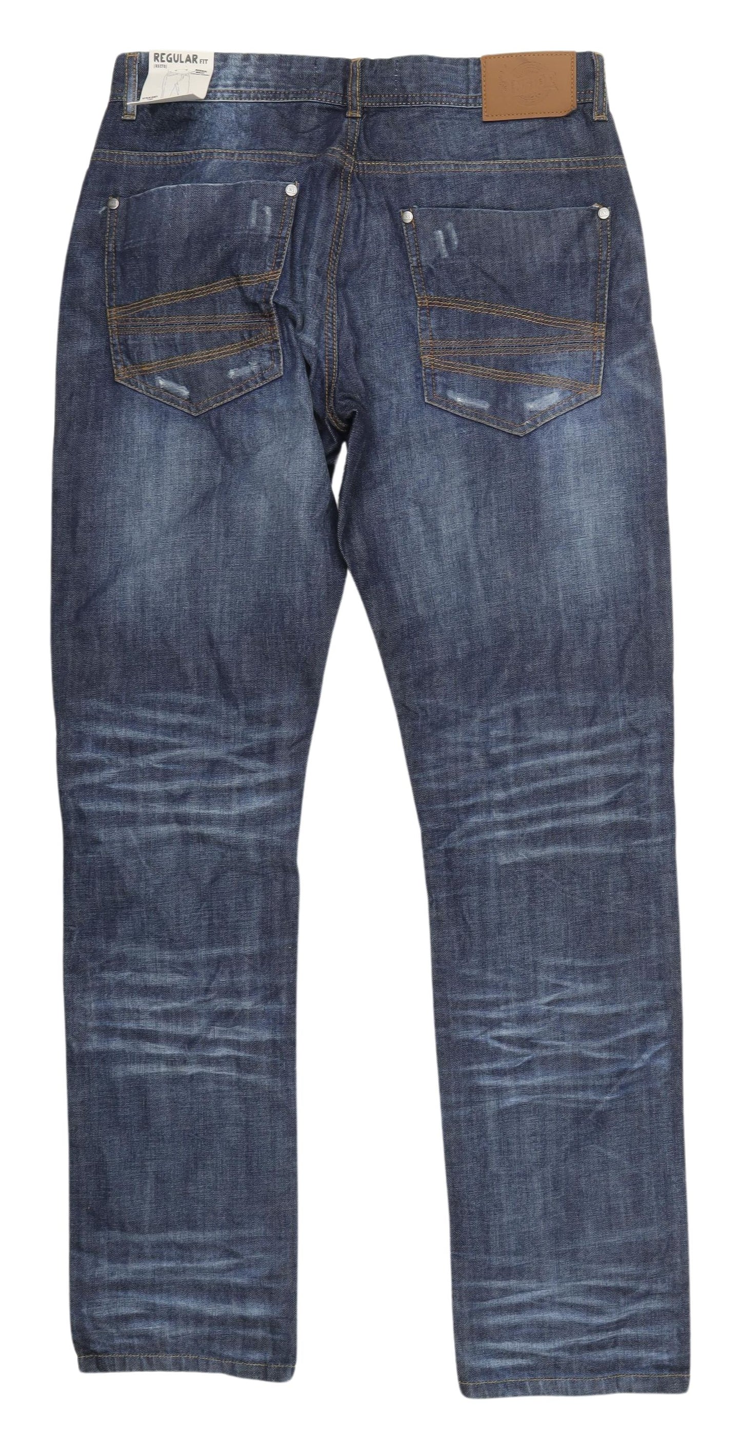 Inside Men's Blue Straight Jeans Size 16 Cotton