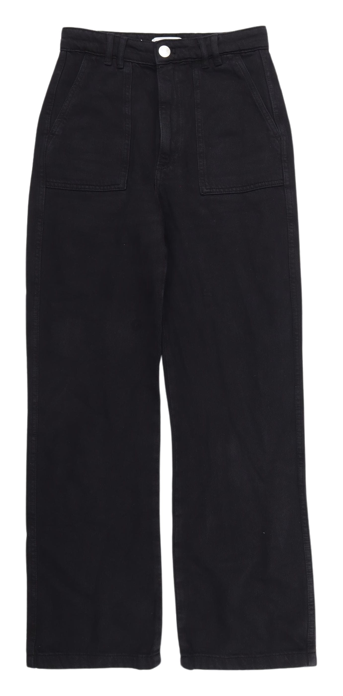 Zara Women's Black Wide-Leg Jeans Size S