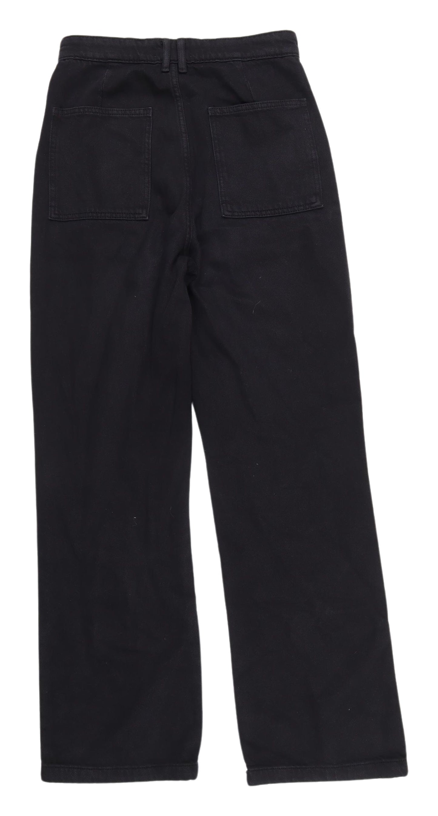 Zara Women's Black Wide-Leg Jeans Size S