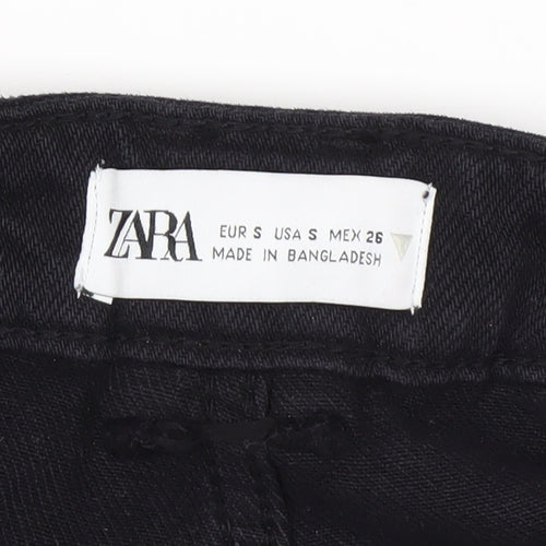 Zara Women's Black Wide-Leg Jeans Size S