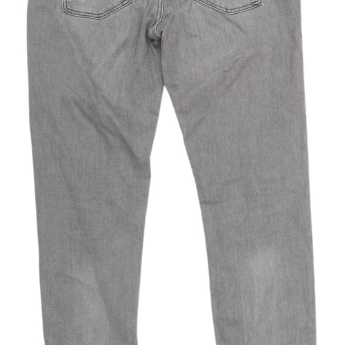 Zara Men's Grey Skinny Jeans Size 12 Distressed