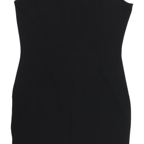 Next Women's Black Bodycon Dress High Neck Size 12