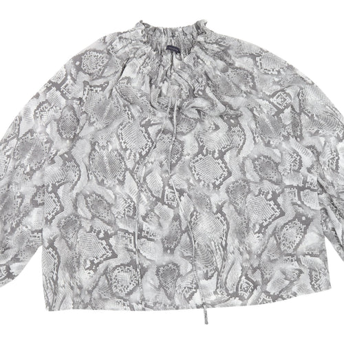 Marks and Spencer Women's Grey Animal Print Blouse
