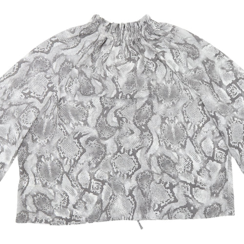 Marks and Spencer Women's Grey Animal Print Blouse