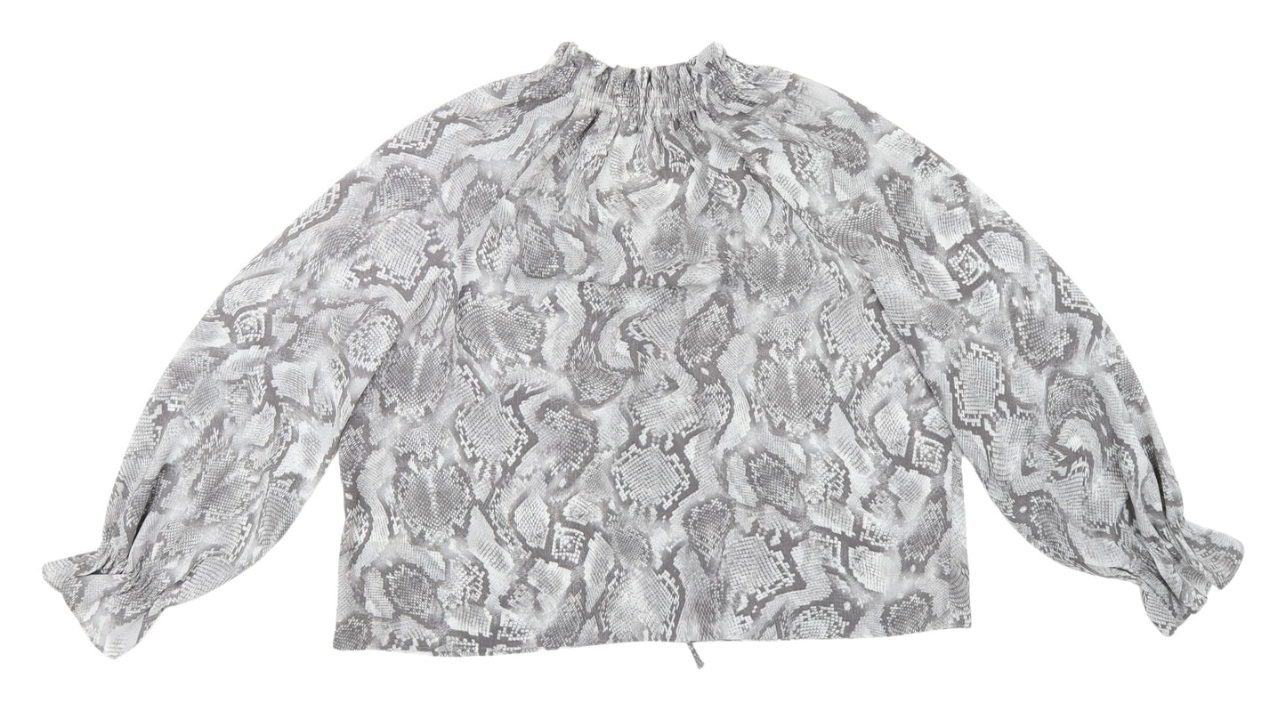 Marks and Spencer Women's Grey Animal Print Blouse