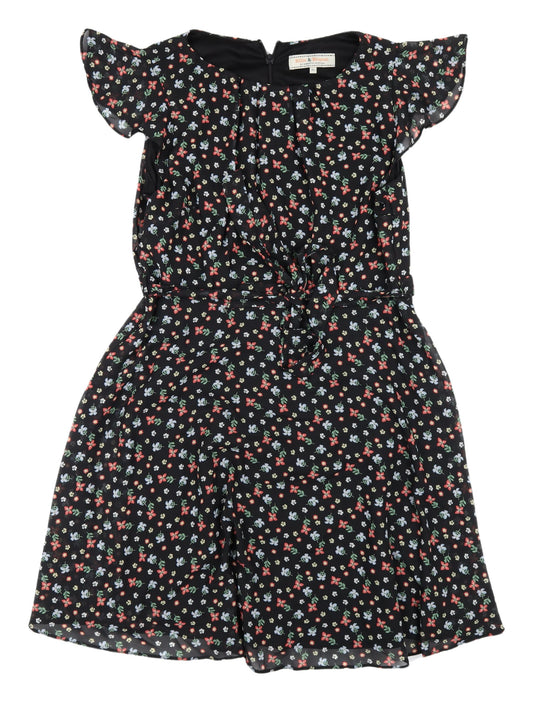 Dorothy Perkins Women's Black Floral Dress Size 16