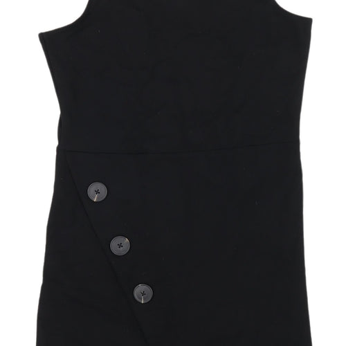River Island Women's Black Pinafore Dress Size 10
