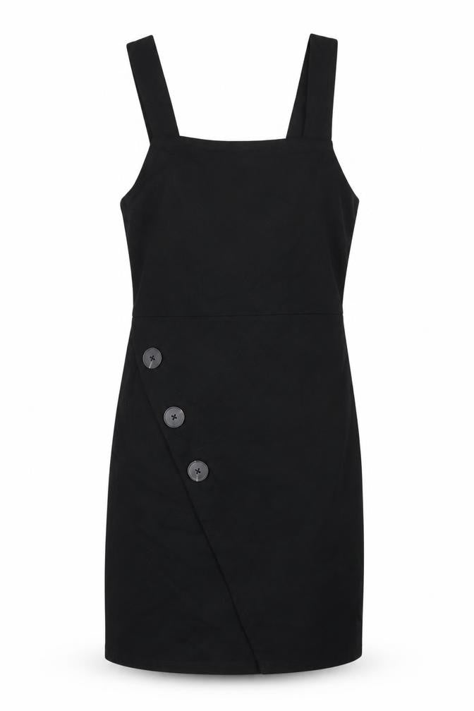 Front view of River Island Women's Black Pinafore Dress, size 10