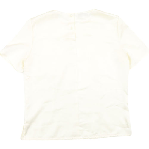 Windsmoor Women's Ivory Blouse Size 14 Short Sleeve