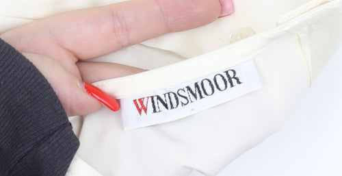 Windsmoor Women's Ivory Blouse Size 14 Short Sleeve