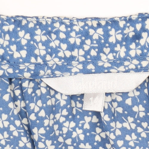 Jayland Women's Blue Floral Sleeveless Blouse, Size 1