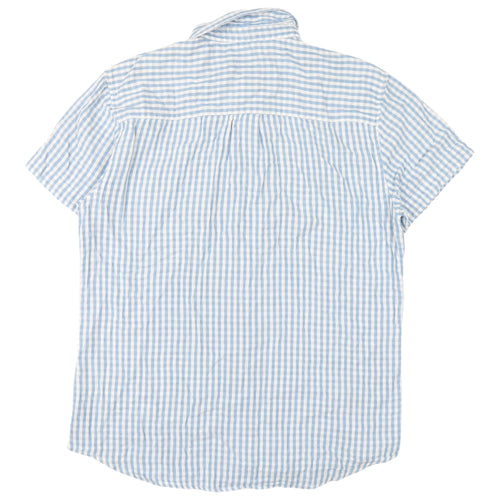 Wrangler Men's Blue Short Sleeve Check Shirt L