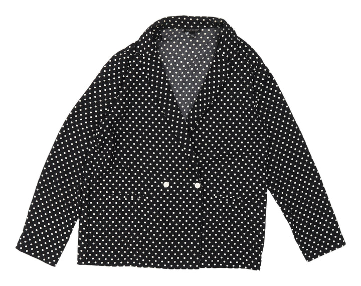 Topshop Women's Black Polka Dot Jacket Size 10