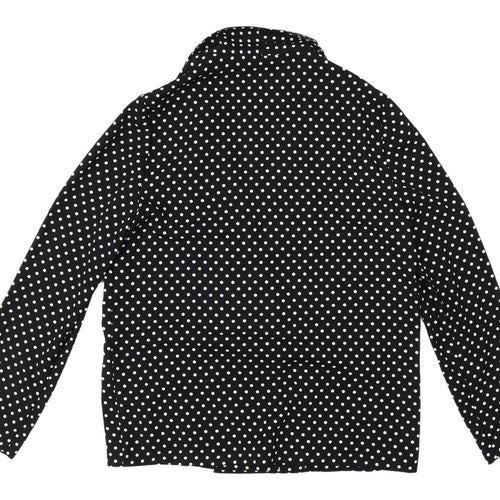 Topshop Women's Black Polka Dot Jacket Size 10