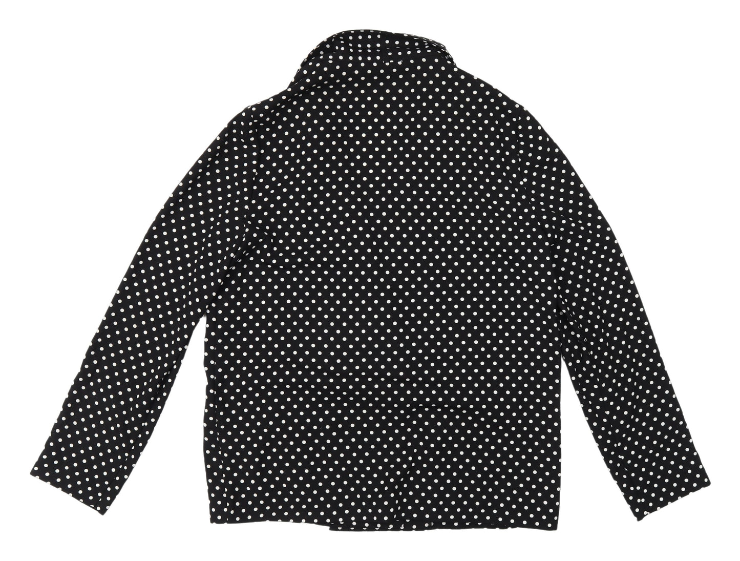 Topshop Women's Black Polka Dot Jacket Size 10