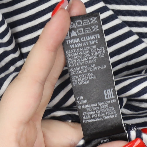 Marks & Spencer Women's Striped T-Shirt, Size 16