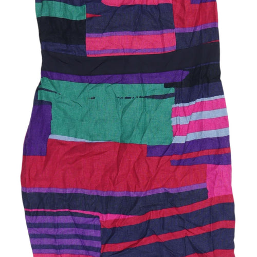 Per Una Multicoloured Women's Long Shift Dress, Size 12