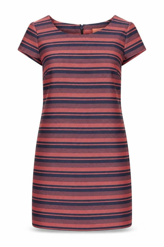Front view of Next Women's Multicoloured Striped Shift Dress, size 12
